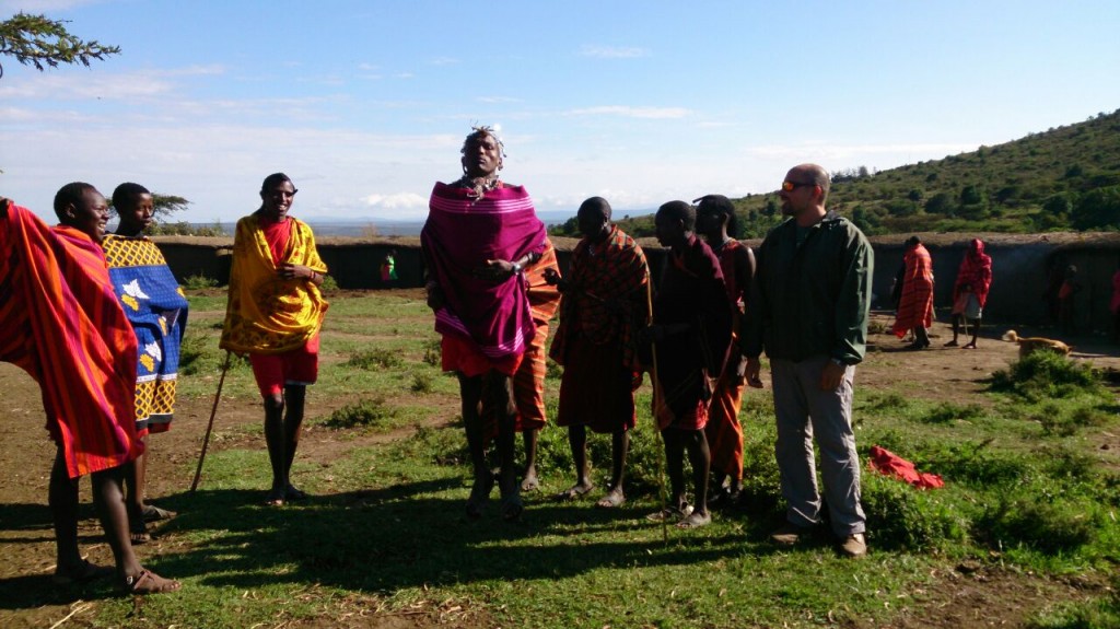 Visitando una boma masai. Por David P.