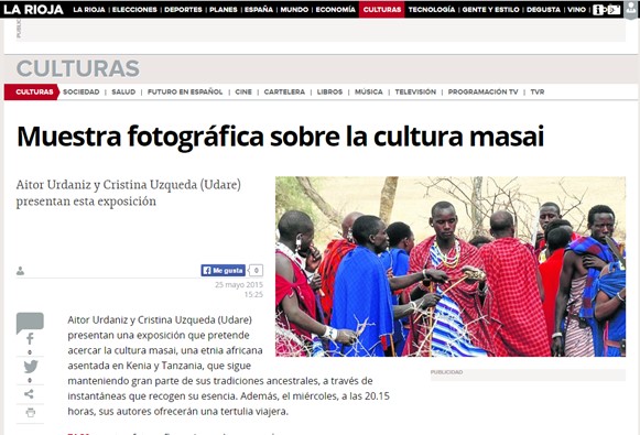Exposición esencia Masai en larioja.com