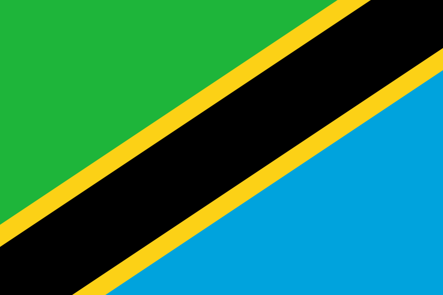 Bandera de Tanzania desde 1964