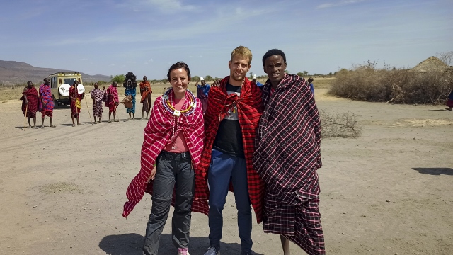 Con los Masai. Por Miriam