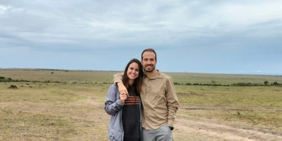 Cristina e Ignasi en Masai Mara. Por Cristina