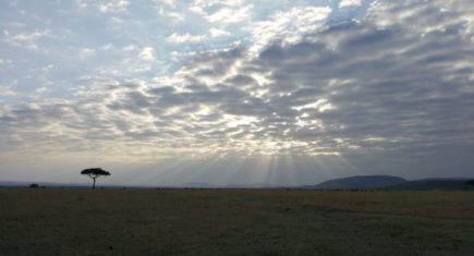 Puesta de sol en Masai Mara. Por Samanta