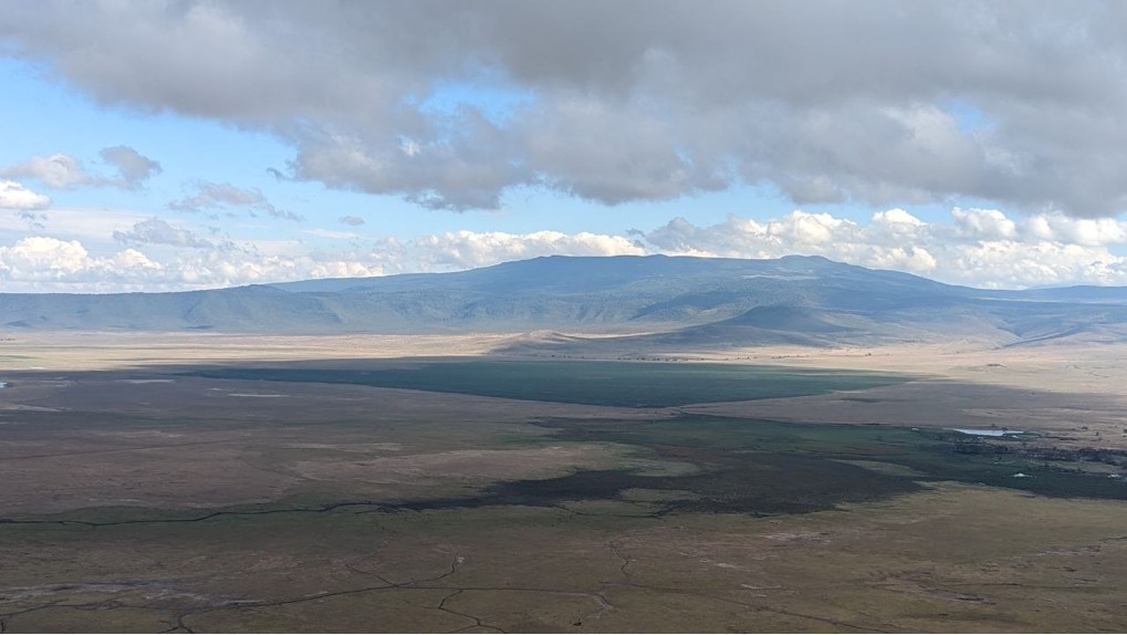 Panorámica del cráter de Ngorongoro. Por Esther