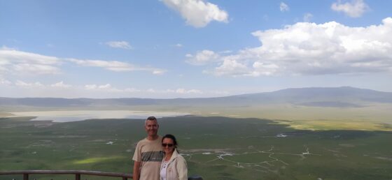 Luis y Alejandra en Ngorongoro. Por Luis